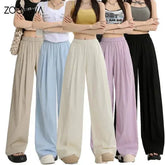 Women’s Ice Silk Loose Fit Pants for Comfort and Style - Himpall